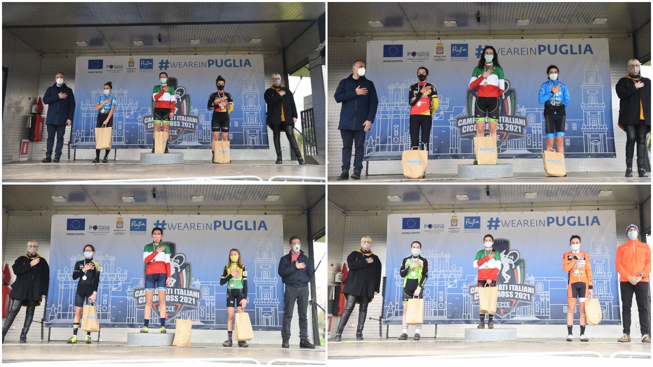 Tricolori Ciclocross Lecce 09012021 campionesse italiane es all donne