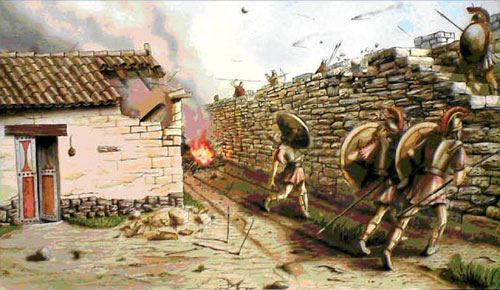 muro tenente ricostruzione battaglia