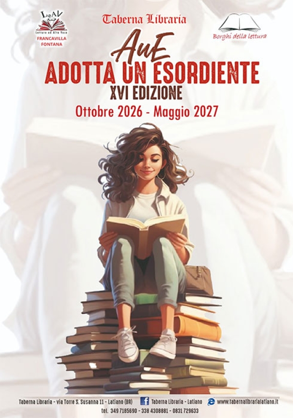 Adotta Un Esordiente, al via la XVI Edizione del Concorso Letterario della Taberna Libraria di Latiano