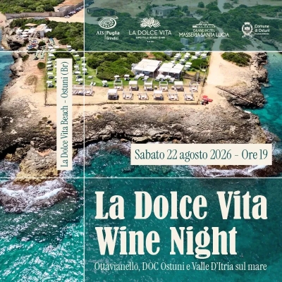 OSTUNI 22 AGOSTO EVENTO SOMMELIER AIS CON PRESENTAZIONE LIBRO SU OTTAVIANELLO