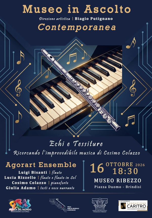 Museo Ribezzo su concerto “Echi e tessiture. Ricercando l’imprevedibile”
