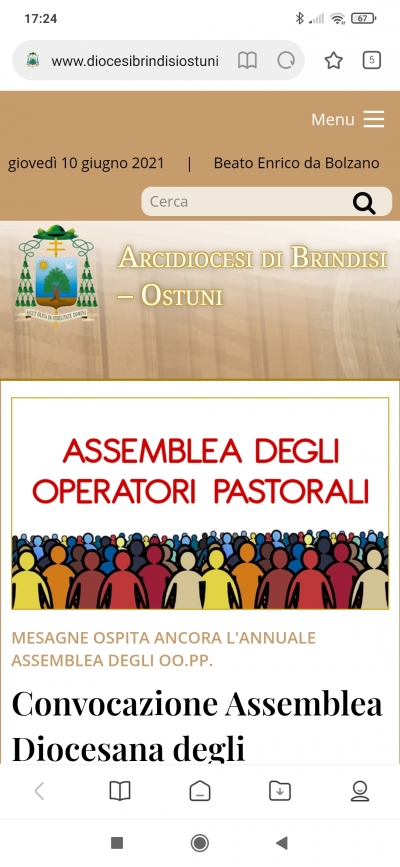 Online il nuovo sito della Diocesi di Brindisi-Ostuni