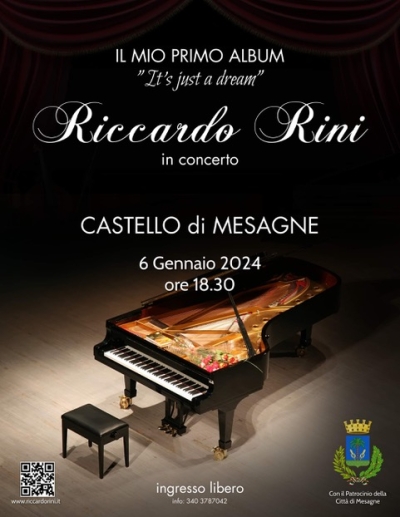 “It’s just a dream”, primo concerto e primo album per il tredicenne pianista mesagnese Rini