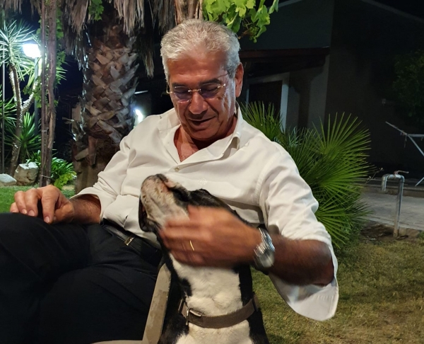 Claudio Ruggiero con il suo cane