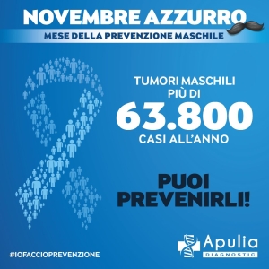 Apulia Diagnostic avvia il mese della prevenzione dei tumori maschili  “Novembre Azzurro: Puoi Prevenirli!”