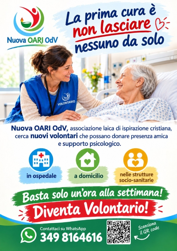Diventa volontario, basta 1 ora a settimana