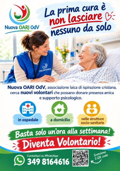 Diventa volontario, basta 1 ora a settimana