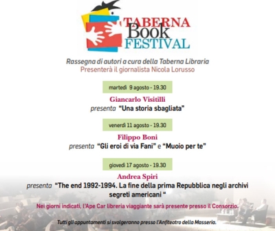 Torna il Taberna Book Festival, appuntamenti ad agosto 2023 tra Ostuni e Sava