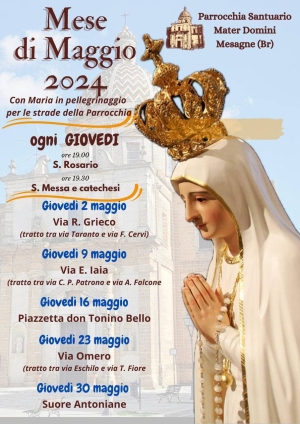 Mesagne. Il pellegrinaggio della Madonna per le vie della parrocchia di Mater Domini