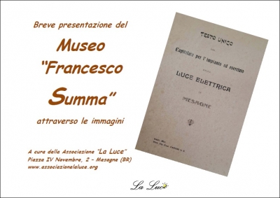 Presentazione cartacea del museo/archivio &quot;F. Summa&quot;