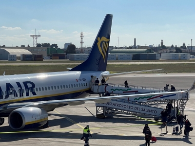 Ryanair: nuovo collegamento Brindisi-Bordeaux