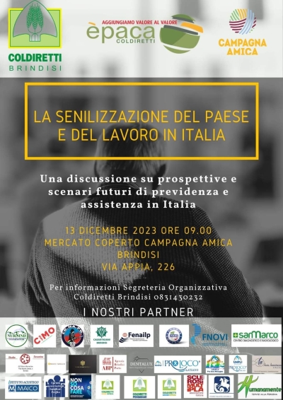 Coldiretti: La senilizzazione del Paese e del lavoro in Italia