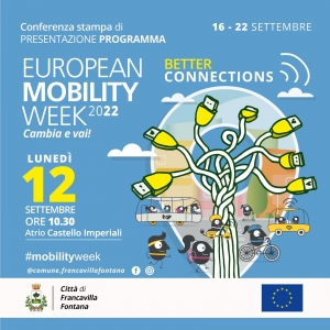 Lunedì 12 settembre alle 10.30 presentazione degli eventi della Settimana Europea della Mobilità Sostenibile