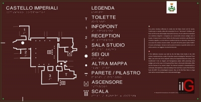 Installazione di una mappa tattile a Castello Imperiali