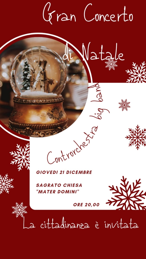 Concerto gratuito “Controrchestra”, 21 dicembre sagrato Chiesa di Mater Domini a Mesagne