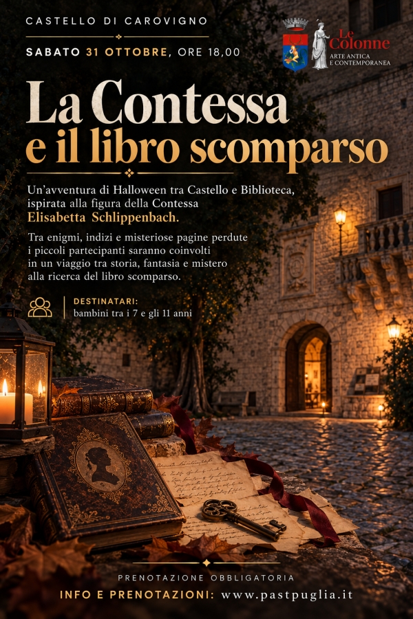 Halloween e Ognissanti al Castello di Carovigno: tre appuntamenti tra mistero, storia e cultura…a lume di candela