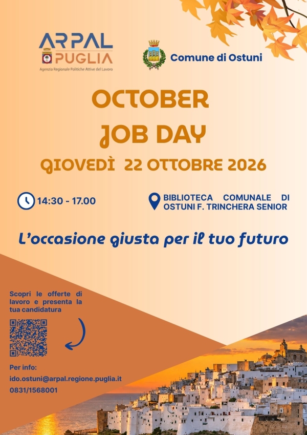 October Job Day - Ostuni, 22 ottobre 2026