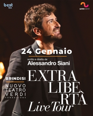 BRINDISI: ALESSANDRO SIANI TORNA AL VERDI CON “EXTRA LIBERTÀ LIVE TOUR”