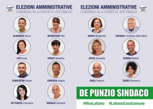 Candidati lista De Punzio sindaco di Latiano