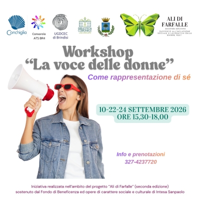 CONCHIGLIA APS RIAPRE LE ATTIVITÀ DI SETTEMBRE CON IL PROGETTO "ALI DI FARFALLE"