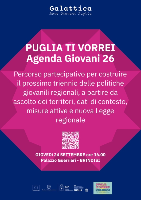 PUGLIA TI VORREI – AGENDA GIOVANI PUGLIA FA TAPPA A BRINDISI