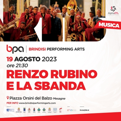 MesagnEstate sabato 19 agosto, spettacolo musicale con Renzo Rubino e la sbanda